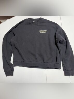 Represent boxy black sweatshirt